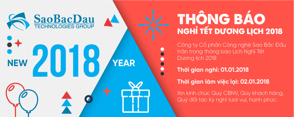 Sao Bắc Đẩu thông báo lịch nghỉ Tết Dương lịch 2018