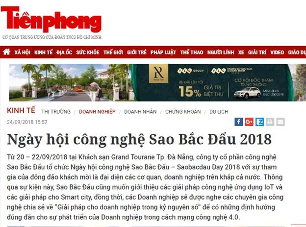 [Tiền Phong] Ngày hội công nghệ Sao Bắc Đẩu 2018