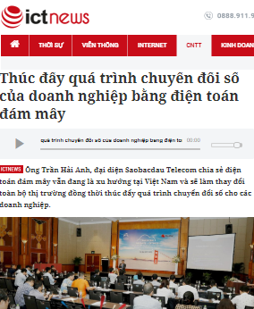 Thúc đẩy quá trình chuyển đổi số của doanh nghiệp bằng điện toán đám mây